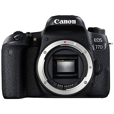 Canon EOS 77D Digital SLR Camera, HD 1080p, 24.2MP, Wi-Fi, Bluetooth, NFC, Optical Viewfinder, 3 Vari-Angle Touch Screen, Body Only